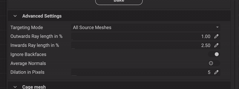 Setting the 'Targeting Mode' to 'By Mesh Name'