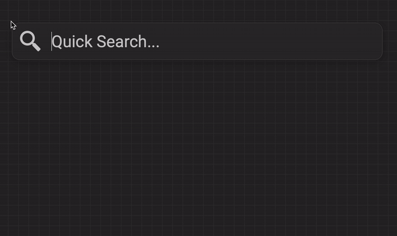 Quick Search showing multiple search examples