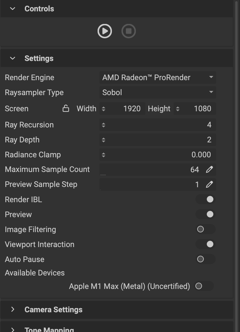 Raytracing Settings